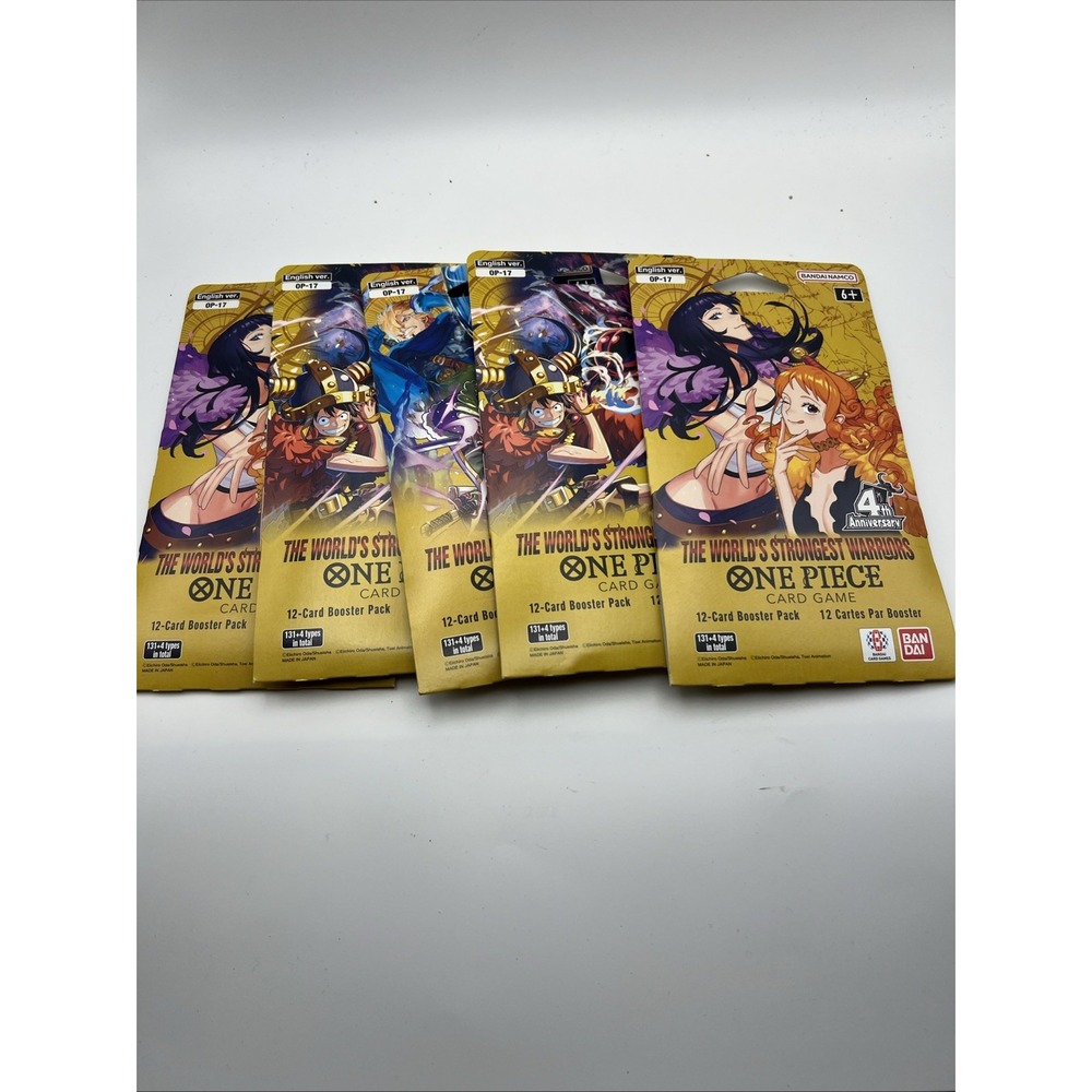 One Piece Card Game: Strongest Warriors OP-17 Booster Pack ( x 5 ) Stock on Hand